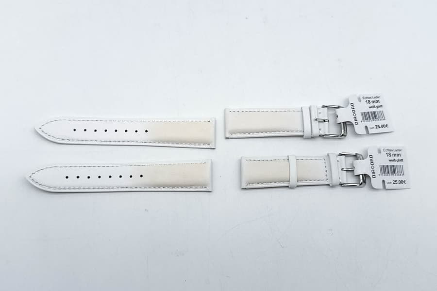 2 Leder Uhrenarmbänder Diadoro, glatt